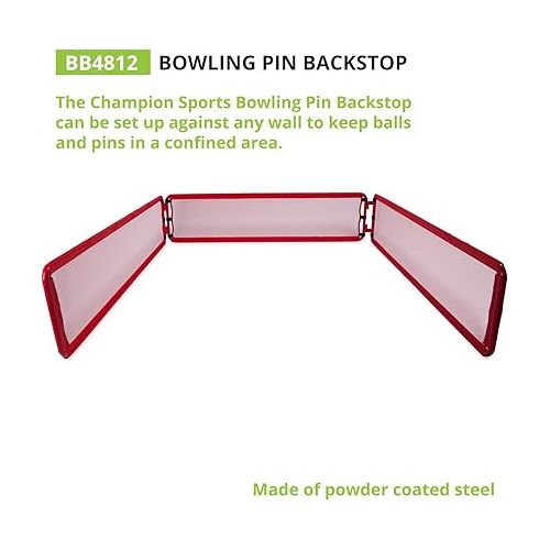  Champion Sports Bowling Pin Backstop: Sporting Goods Equipment for Training & Family Games