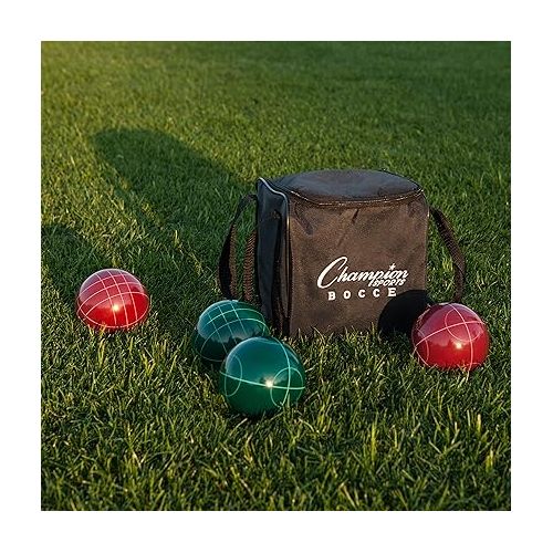  Champion Sports Bocce Ball Set: Tournament Series Classic Family, Party and Lawn Game
