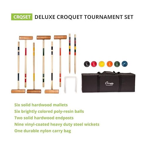  Champion Sports Deluxe Croquet Tournament Set Medium