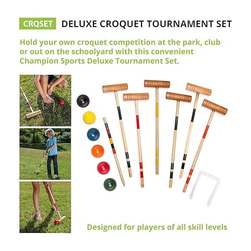  Champion Sports Deluxe Croquet Tournament Set Medium