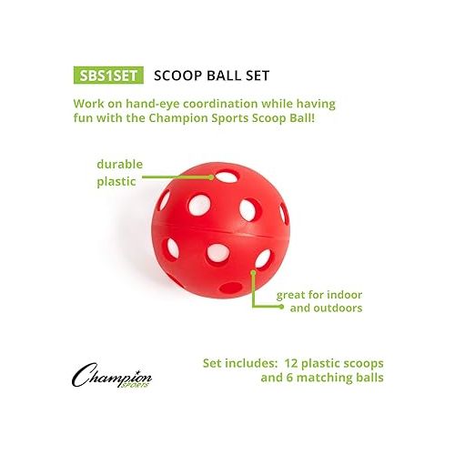  Champion Sports Scoop Ball Set