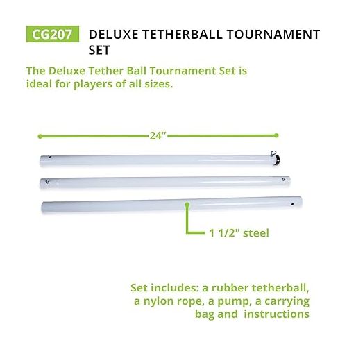  Champion Sports Tournament Tetherball Set: Classic Backyard Lawn Beach and Pool Party Game