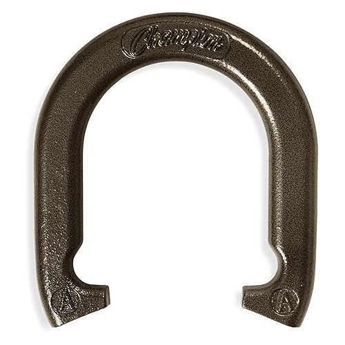  Champion Sports Horseshoe Set: Traditional Outdoor Lawn Game includes Four Professional Solid Steel Horseshoes with Solid Steel Stakes & Carrying Storage Case