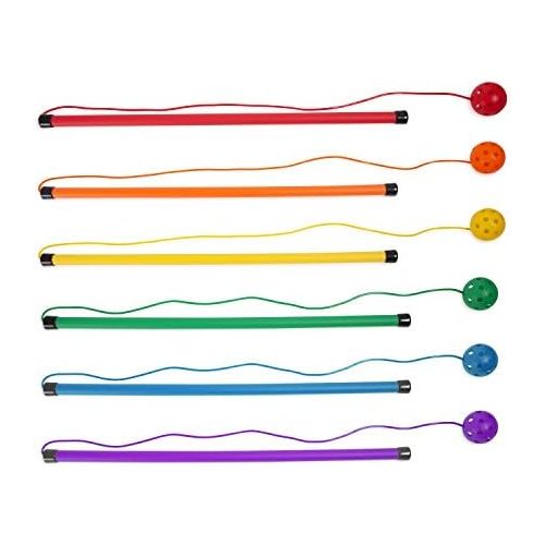  [아마존베스트]Champion Sports Twirl and Jump Set: Rainbow 6 Pack Skip Hop Jump Rope for Kids Fitness & Fun