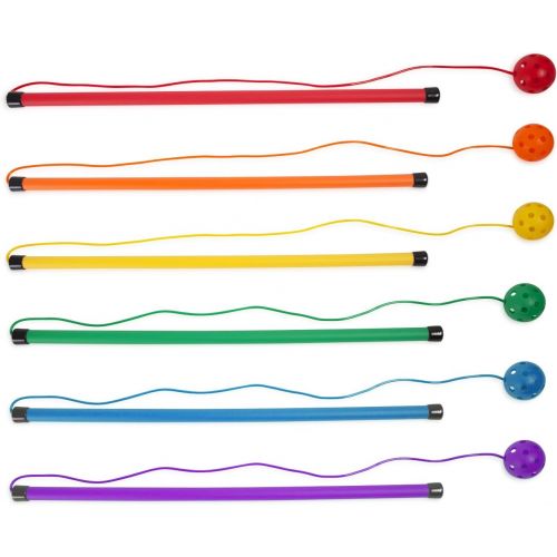  [아마존베스트]Champion Sports Twirl and Jump Set: Rainbow 6 Pack Skip Hop Jump Rope for Kids Fitness & Fun