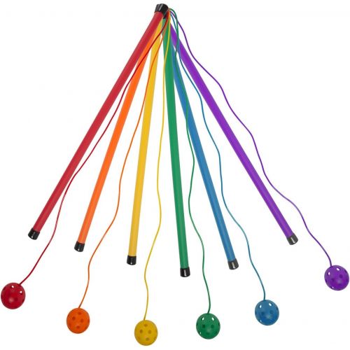  [아마존베스트]Champion Sports Twirl and Jump Set: Rainbow 6 Pack Skip Hop Jump Rope for Kids Fitness & Fun