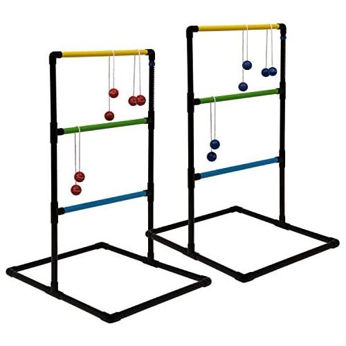  [아마존베스트]Champion Sports Outdoor Ladder Ball Game: Backyard Party, Camping & Beach Games Ladder Golf Set for Adults and Kids with Bolas Balls and Carrying Case