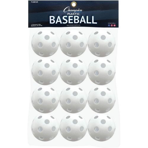  Champion Sports Hollow Balls for Sport Practice or Play - 12 Pack
