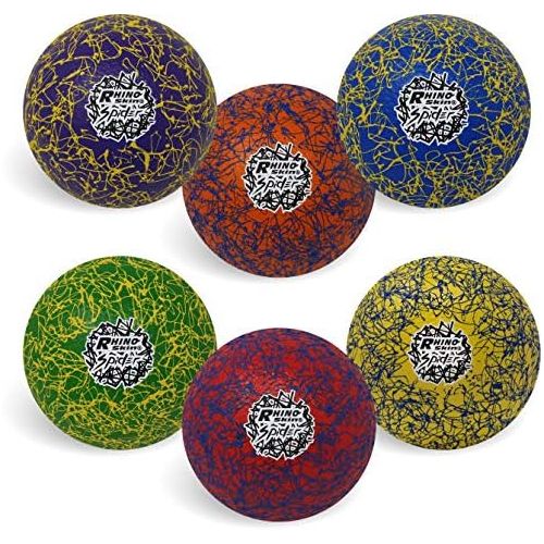  Champion Sports Premium Rhino Skin Extreme Color Dodgeballs - Glow in the Dark, Color Changing, and Spider Grip - Low Bounce Dodgeballs