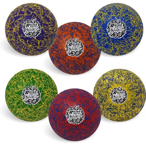  Champion Sports Premium Rhino Skin Extreme Color Dodgeballs - Glow in the Dark, Color Changing, and Spider Grip - Low Bounce Dodgeballs