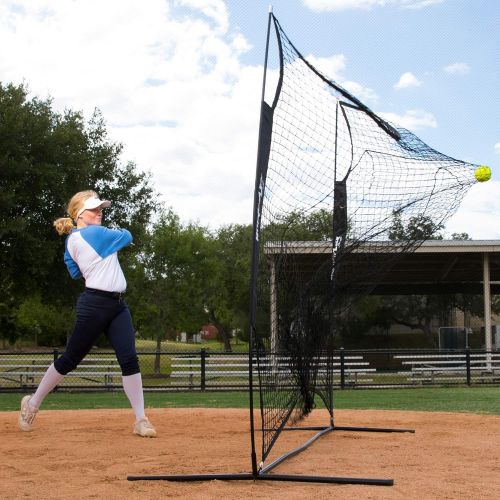  Champion Sports Baseball Softball Net: Rhino Flex Baseball/Softball Pitching and Batting Training Net - Portable Hitting and Throwing Practice Net