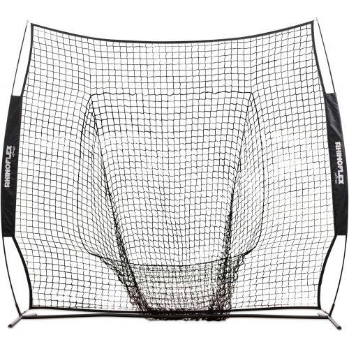  Champion Sports Baseball Softball Net: Rhino Flex Baseball/Softball Pitching and Batting Training Net - Portable Hitting and Throwing Practice Net