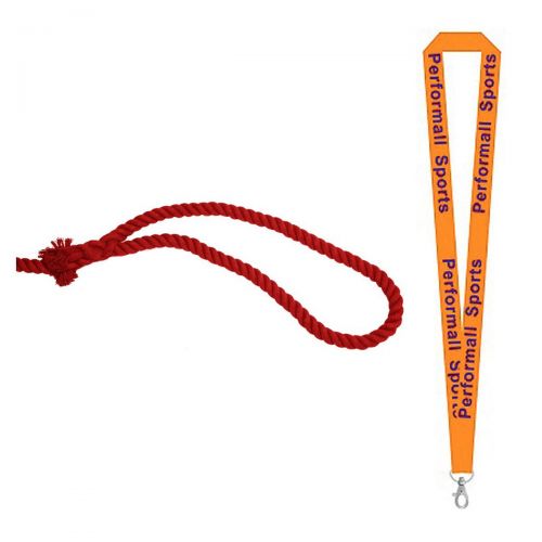  Champion Sports Tug of War Rope 4-Way Red Bundle with 1 Performall Lanyard TWR75-1P