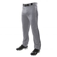 Champro Triple Crown Adult Piped Baseball Pant, Grey/Black