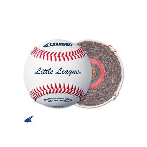  Champro Little League-Double Cushion Cork Core- Full Grain Leather Cover Baseball