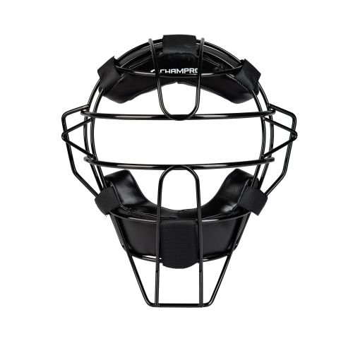  Champro Sports Champro Adult Solid Baseball Umpire Face Mask Ergo Fit Pads 27 oz. Black CM63B