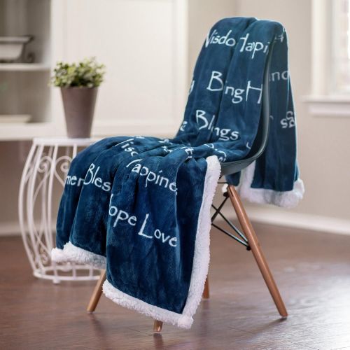  Chanasya  Hope Faith Love Joy Inspiring Message Gift Throw Blanket - Perfect Caring Uplifting Thoughtful Personalized Gift for Blessing Prayer for Male Female Best Friend Sherpa Bl