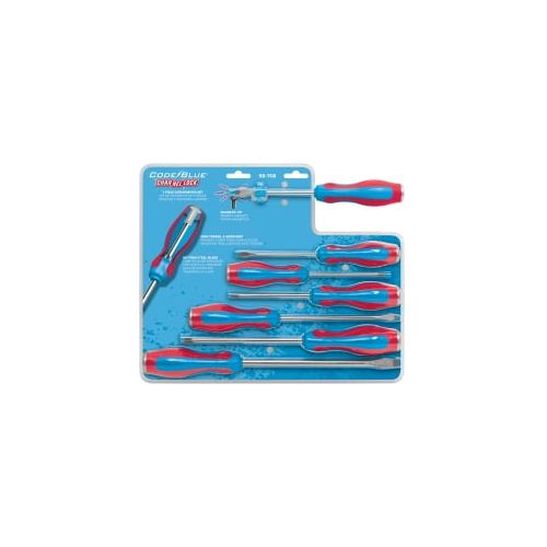  Channellock SD-7CB 7-Piece Screwdriver Set, Code Blue - S144CB, S146CB, S364CB, S388CB, P104CB, P204CB, P306CB