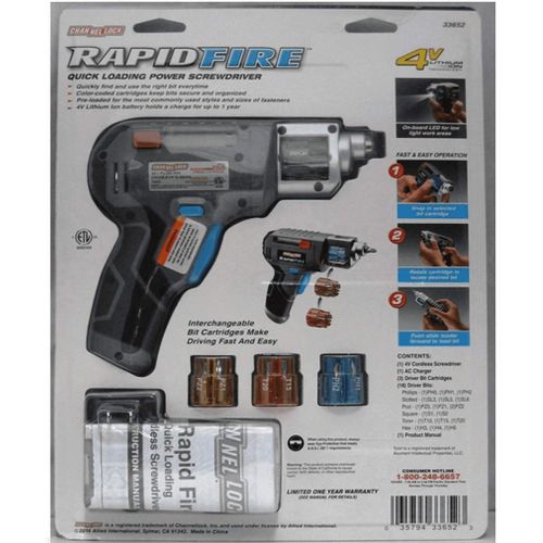  [아마존베스트]Channellock Rapid Fire Quick Load Power Screwdriver