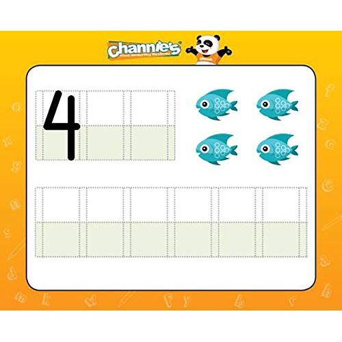  [아마존베스트]Channies Dry Erase Alphabet/Number Flash Cards, 5.5W x 4.25 L x 0.25H, White, Model:B500