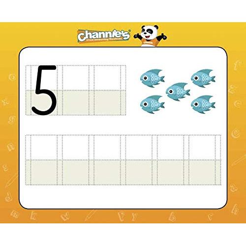  [아마존베스트]Channies Dry Erase Alphabet/Number Flash Cards, 5.5W x 4.25 L x 0.25H, White, Model:B500