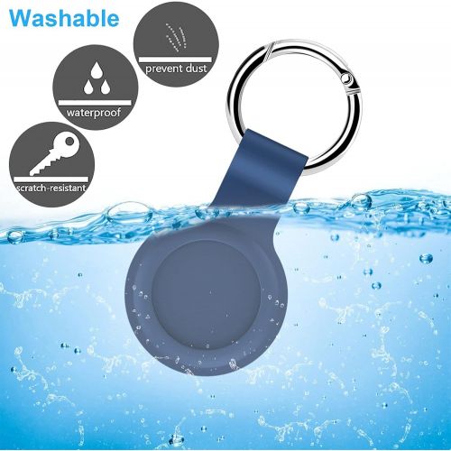  Chansmart Case Compatible for Air Tag Airtag Silicone Holder Cover with Keychain Compatible for Apple Finder Location Tracker Best Gift for Kids Boys Girls Teens Elderly Pets Dogs Cats 4 Pac