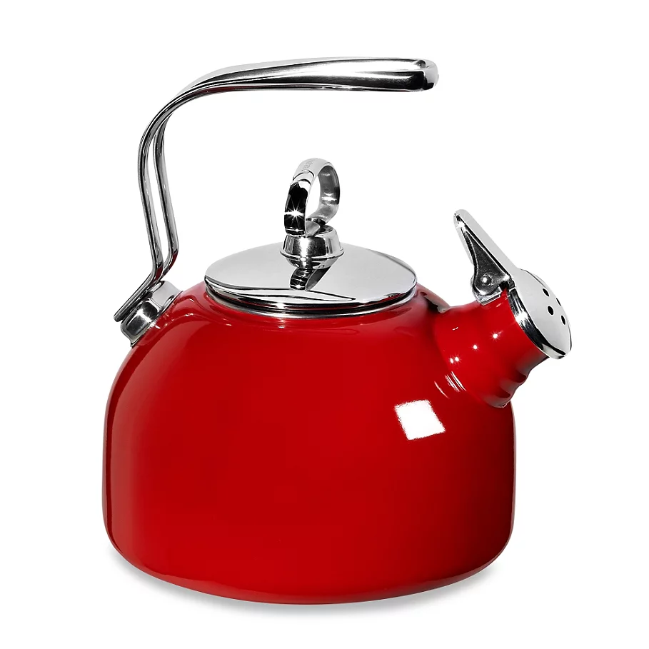  Chantal Enamel Steel Classic Tea Kettle in Red