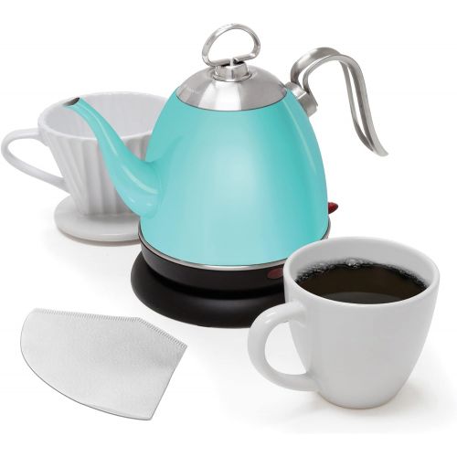  Chantal ELSL37-03M AQ Mia eKettle Electric Water Kettle, 32 oz, Aqua