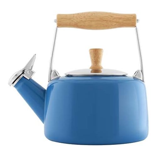  [아마존베스트]Chantal Sven Enamel on Steel Whistling Teakettle, 1.4 quarts, Blue Cove