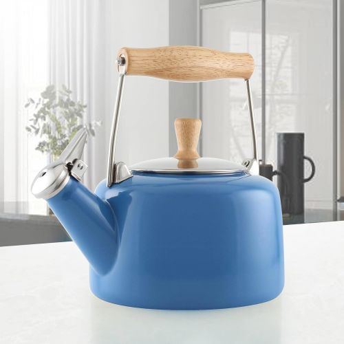  [아마존베스트]Chantal Sven Enamel on Steel Whistling Teakettle, 1.4 quarts, Blue Cove