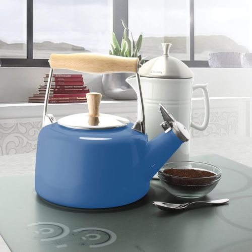  [아마존베스트]Chantal Sven Enamel on Steel Whistling Teakettle, 1.4 quarts, Blue Cove