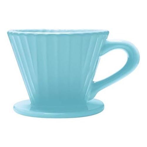  [아마존베스트]Chantal Lotus ceramic pour over coffee dripper, 8 Ounce, Aqua