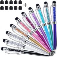 [아마존베스트]Stylus Pens, ChaoQ 10 Pcs 5.0 Inches 2 in 1 Crystal Stylus and Ballpoint Pen for iPhone, iPad, Kindle Fire All Capacitive Touch Screen Devices, with 10 Extras Replaceable Rubber Ti