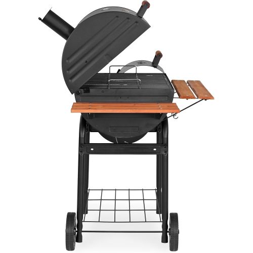  Char-Griller E1224 Smokin Pro 830 Square Inch Charcoal Grill with Side Fire Box, Black