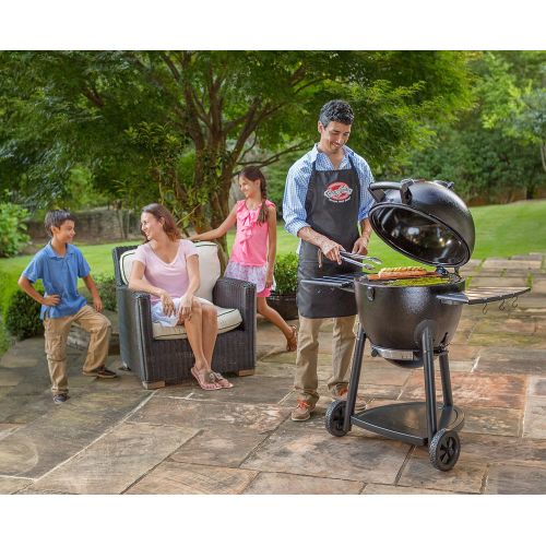  Char-Griller 16620 Akorn Kamado Kooker Charcoal Barbecue Grill and Smoker, Black