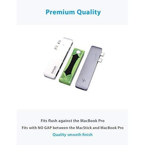 CharJenPro USB C Hub Certified for Apple MacBook Air 2018, MacBook Pro 2018, 2017, 2016 - USBC Adapter, Premium MacStick, Thunderbolt 3, 5K@60Hz, Type C, 2 USB 3.0, SD and Micro SD Card Reade