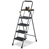 CharaVector 4 Step Ladder, Lightweight Folding Step Stool with Tool Platform and Convenient Handgrip Sturdy Wide Pedal for 330 lbs Capacity