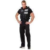 할로윈 용품Charades Swat Team Vest Adult Costume, Black