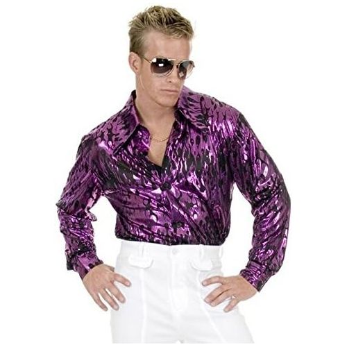  할로윈 용품Charades Mens Flame Disco Shirt