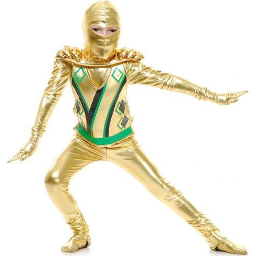  할로윈 용품Charades Child Golden Ninja Series III Costumes, Gold, Medium