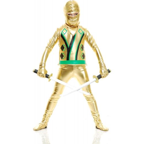  할로윈 용품Charades Child Golden Ninja Series III Costumes, Gold, Medium