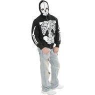 할로윈 용품Charades Mens Skeleton Hoodie Costume Sweatshirt