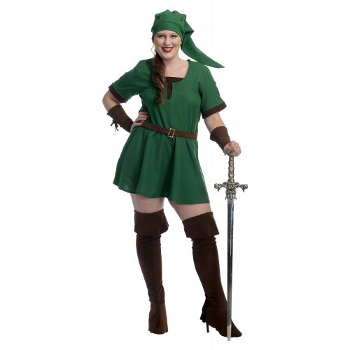  Charades Womens Plus Size Elf Warrior Princess Costume, 3X