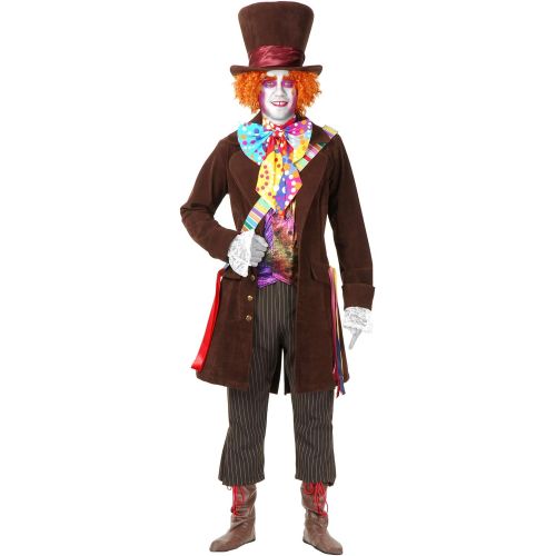  Charades Mens Electric Mad Hatter Mens Costume (HatGlovesWigMake-Up not included)