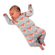 Charberry Cute Newborn Clothes Infant Baby Girl Boy Fox Print Warm Romper Jumpsuit