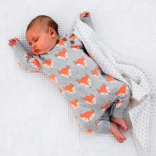  Charberry Cute Newborn Clothes Infant Baby Girl Boy Fox Print Warm Romper Jumpsuit