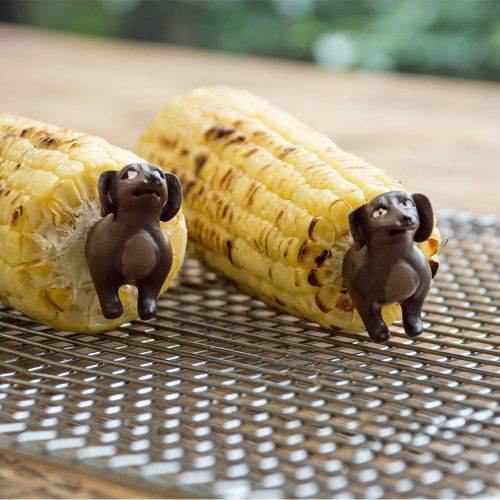  Charcoal Companion Dog Corn Holders (8 Pieces) - Perfect Gift For Dachshund Lovers - CC5009.