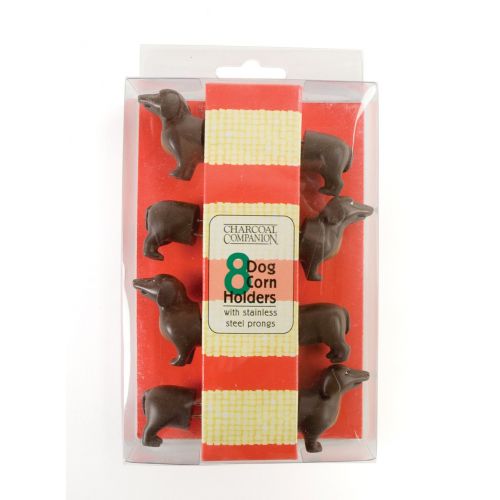  Charcoal Companion Dog Corn Holders (8 Pieces) - Perfect Gift For Dachshund Lovers - CC5009.