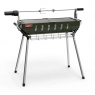 Charcoal Grills Barbecue Detachable Barbecue Portable Collapsible Carbon Oven Stainless Steel Grill Electric Rotary Fork Travel Outdoor Picnic Barbecue Tool (Color : Green, Size :