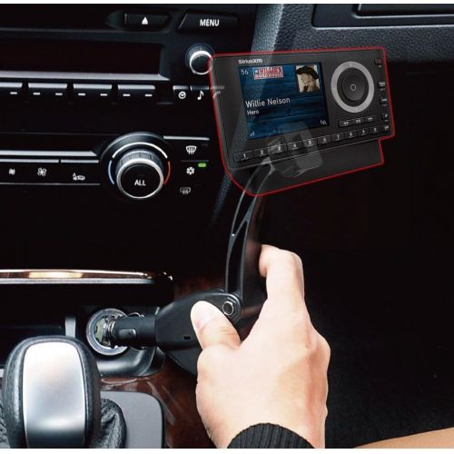  ChargerCity Dual USB Sirius XM Satellite Radio Car Truck Lighter Socket Mount w/Tilt Adjust & PowerConnect Cable Adapter for Onyx Plus EZR EZ Lynx Stratus Starmate Xpress (Vehicle